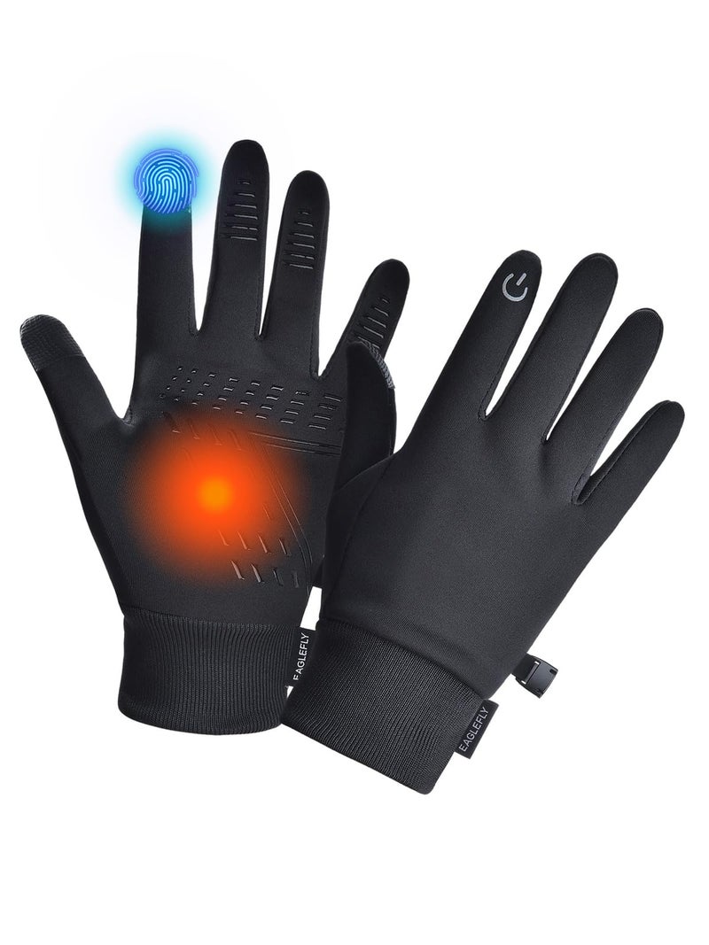 EAGLEFLY Winter Gloves Women Men Waterproof Warm Gloves with Touch Screen Fingers Thermal Glove for Men Women Running Riding Cycling Driving Windproof Water Resistant (Medium(7.09~7.72 inch)) - Image 1